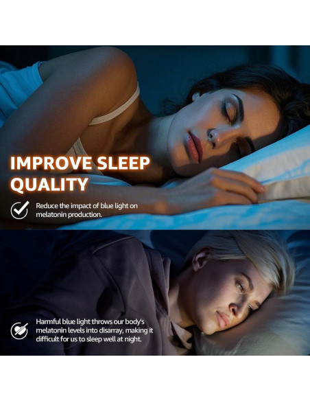 Gafas Clip-On TJUTR para Bloqueo de Luz Azul Amarillo