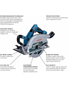 Sierra Circular Izquierda BOSCH GKS18V-26LN 18V 6,67 cm 2