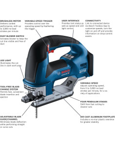Sierra de calar BOSCH GST18V-60CN 18V sin cable 1.99 kg 2