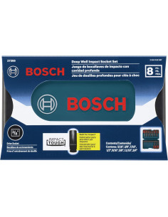 Juego de Sockets Profundos Bosch 27285 8 Piezas 3/8" 2