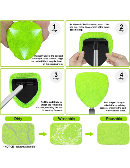 Almohadillas de Microfibra XINDELL - Paquete de 5 Repuestos Verde