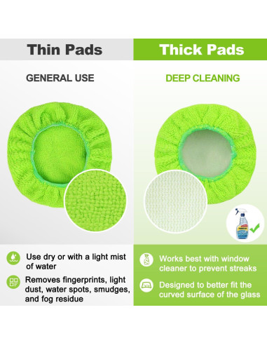 Almohadillas de Microfibra XINDELL - Paquete de 5 Repuestos Verde