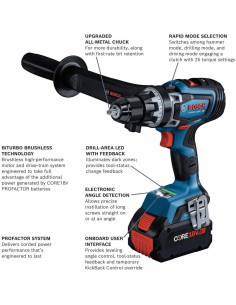 Taladro Atornillador Bosch GSR18V-1330C 18V 8Ah Conectable 2