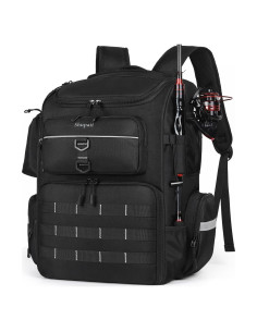 Mochila de Pesca Impermeable Shupaii 45L con Soportes para Cañas
