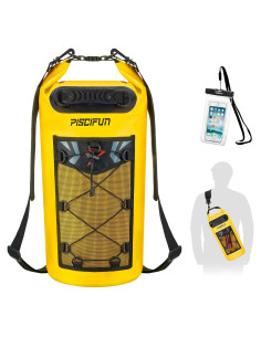 Mochila Flotante Impermeable Piscifun 10L Amarillo con Funda