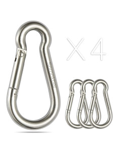 Gancho de Resorte Sprookber 5.7 cm Acero Inoxidable 304 - 4 Piezas