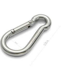 Gancho de Resorte Sprookber 5.7 cm Acero Inoxidable 304 - 4 Piezas 2