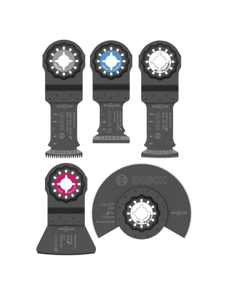 Juego de 5 Hojas Oscilantes Bosch OSL005C con Estuche