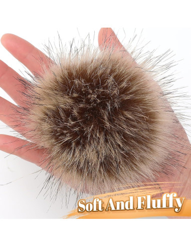 20 Pompones de Piel Sintética Cosweet 11.43 cm para Manualidades