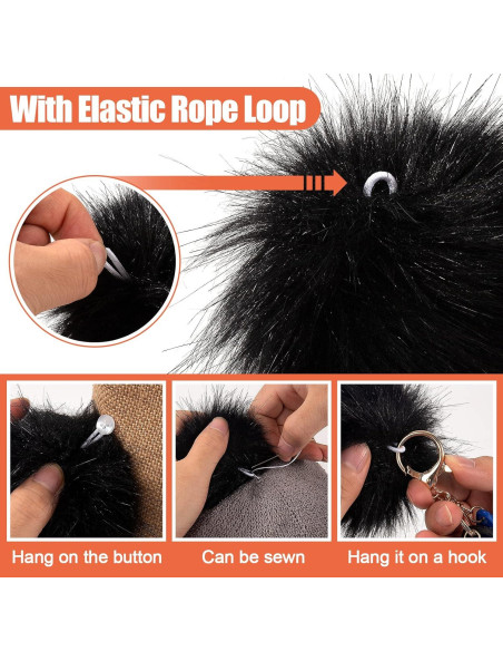 20 Pompones de Piel Sintética Cosweet 11.43 cm para Manualidades