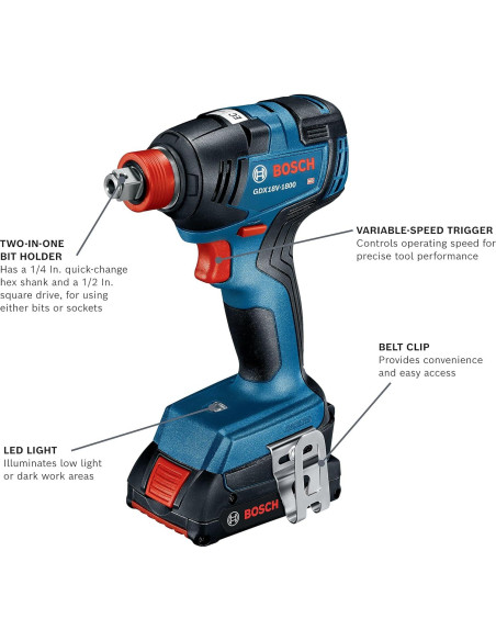 Kit de 6 Herramientas Bosch GXL18V-601B25 18V con Baterías