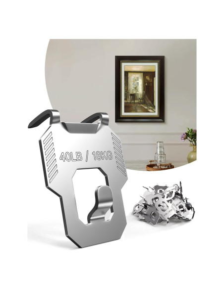 20 Ganchos de Yeso LZC para Colgar Cuadros hasta 18kg