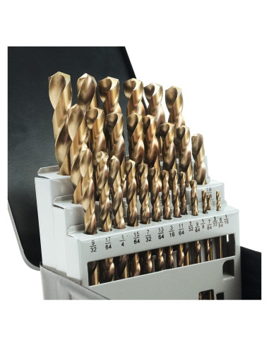 Juego de 29 Brocas de Cobalto GMTOOLS M35 1.5-12.7mm
