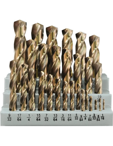 Juego de 29 Brocas de Cobalto GMTOOLS M35 1.5-12.7mm