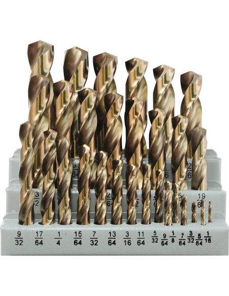 Juego de 29 Brocas de Cobalto GMTOOLS M35 1.5-12.7mm