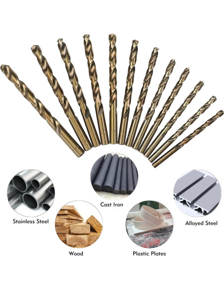 Juego de 29 Brocas de Cobalto GMTOOLS M35 1.5-12.7mm