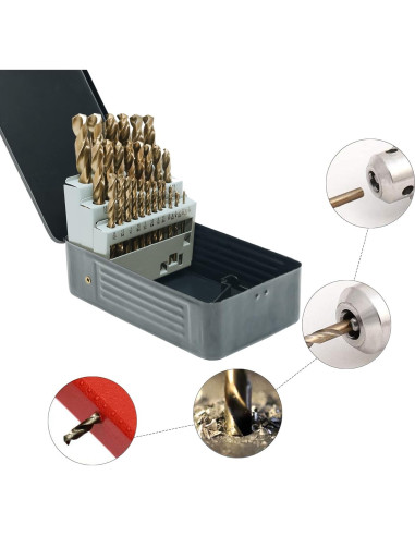 Juego de 29 Brocas de Cobalto GMTOOLS M35 1.5-12.7mm