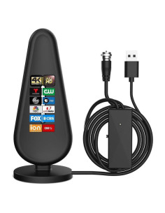 Antena de TV Digital KLOMIER con Amplificador 560 km 4K 1080P