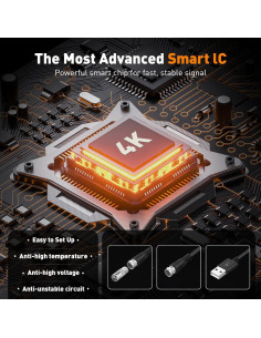 Antena de TV Digital KLOMIER con Amplificador 560 km 4K 1080P 2