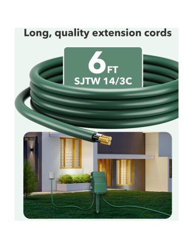 Temporizador Digital Exterior BN-LINK BNC-U3S 6 Salidas 1.83m