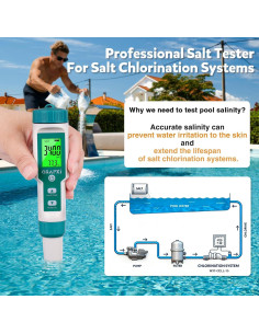 Probador de Agua 5 en 1 ORAPXI - pH, Salinidad, TDS, EC, Temp. 2