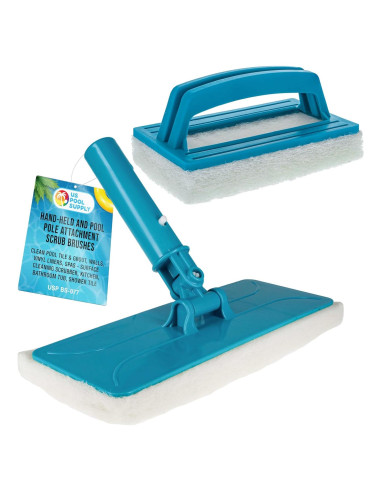 Cepillo de Fregado U.S. Pool Supply con Almohadilla de Esponja