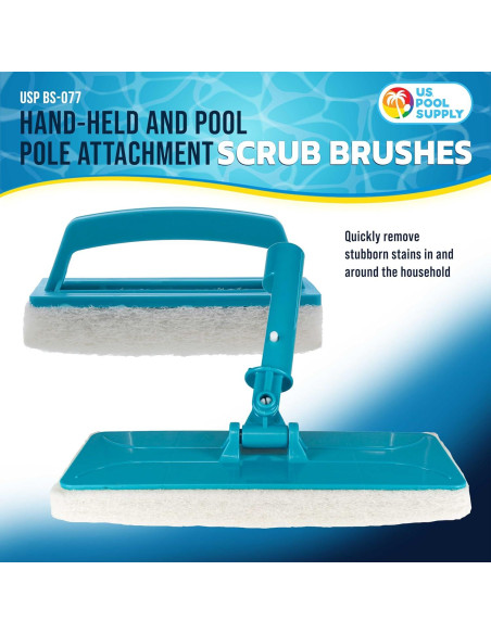 Cepillo de Fregado U.S. Pool Supply con Almohadilla de Esponja