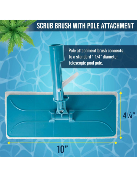 Cepillo de Fregado U.S. Pool Supply con Almohadilla de Esponja
