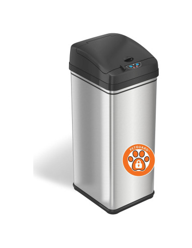 Basurero Automático iTouchless 13 Galones Acero Inoxidable