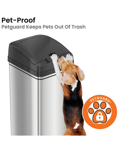 Basurero Automático iTouchless 13 Galones Acero Inoxidable
