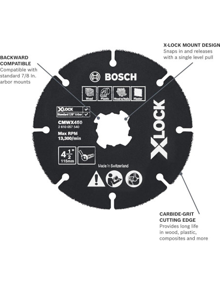 Rueda Multi-Carburo BOSCH CMWX450 11.43 cm X-LOCK Rueda Multi-Carburo BOSCH CMWX450 11.43 cm X-LOCK