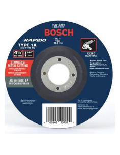 Rueda Abrasiva Bosch 4.5" 60 Grano Corte Metal Paq 25
