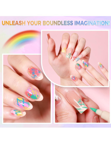 Juego de 12 Bolígrafos de Arte para Uñas GELLATIK 3D