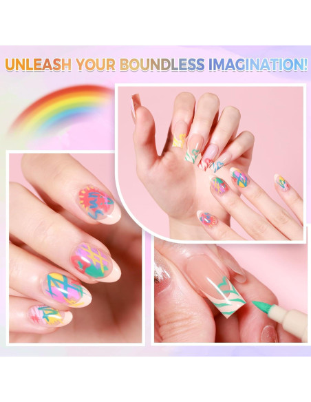 Juego de 12 Bolígrafos de Arte para Uñas GELLATIK 3D