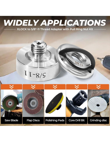 Adaptador de Amoladora Angular Swozzto 5/8"-11 con Tuerca Rápida