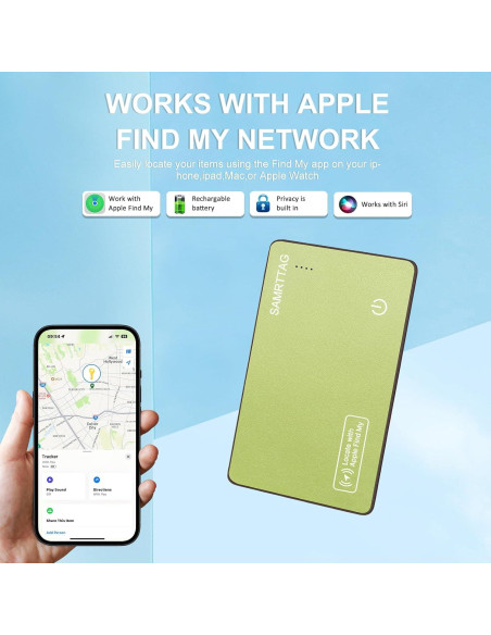 Tarjeta de seguimiento SMART LB para billetera - Verde, Bluetooth