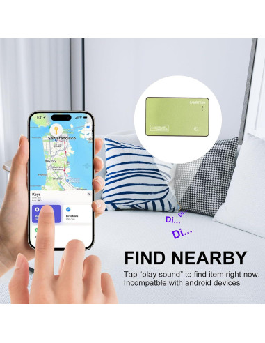 Tarjeta de seguimiento SMART LB para billetera - Verde, Bluetooth