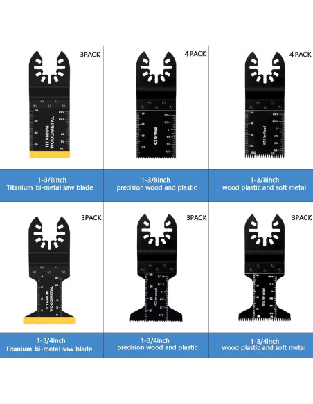 20 Hojas Sable Oscilante AIFICUT para Madera y Metal