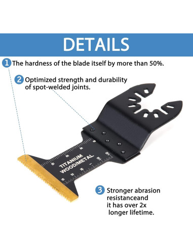 20 Hojas Sable Oscilante AIFICUT para Madera y Metal