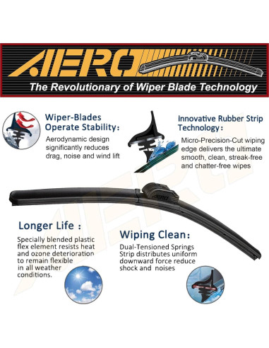 Limpiaparabrisas AERO Avenger Premium 22" para GMC Sierra 3500 HD 2017