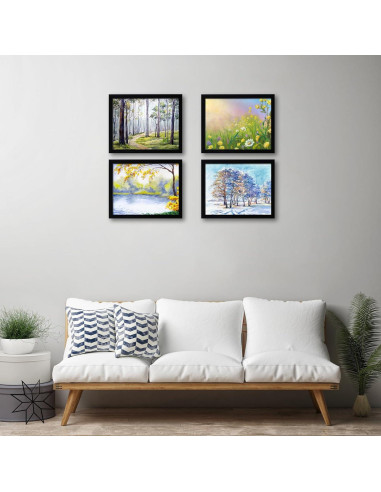 Juego de 4 Marcos de Foto CORE ART 28x36 cm Negro