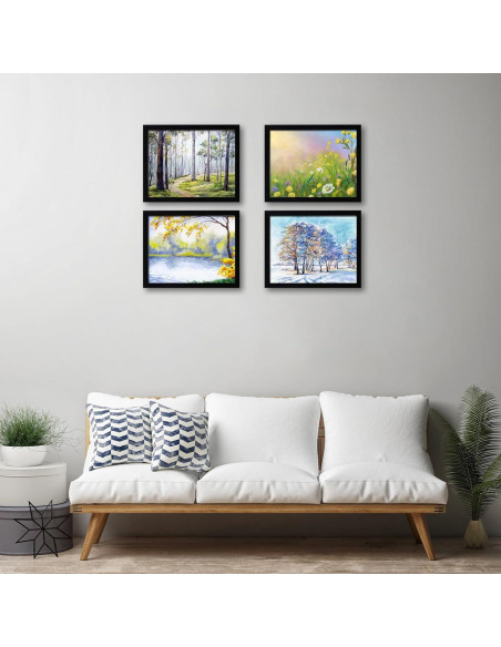 Juego de 4 Marcos de Foto CORE ART 28x36 cm Negro