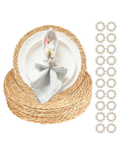 Set de 20 Manteles Individuales Redondos de Juncos 30.48 cm