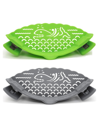 Colador de Pasta Ajustable Sunwukin - 2 Pcs Silicona 21CM