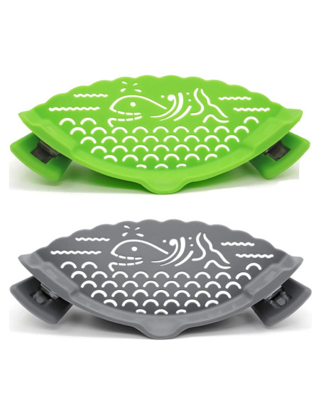 Colador de Pasta Ajustable Sunwukin - 2 Pcs Silicona 21CM
