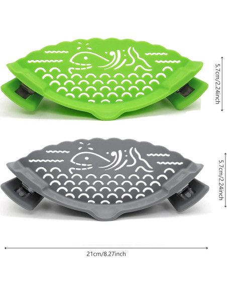 Colador de Pasta Ajustable Sunwukin - 2 Pcs Silicona 21CM
