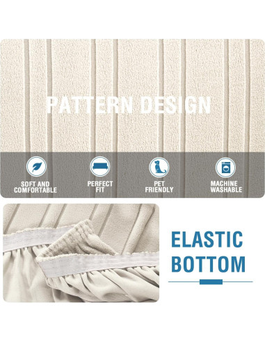 Funda de Futón H.VERSAILTEX Elástica Rayas Modernas Natural