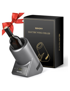 Enfriador de Vino Eléctrico EUHOMY 750ml Gris con Control Digital