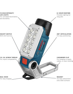 Luz de Trabajo Bosch 12V Max FL12 LED 10 Luces 2