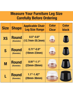 16 Protectores de Suelo de Silicona Jeaoouu para Sillas 2